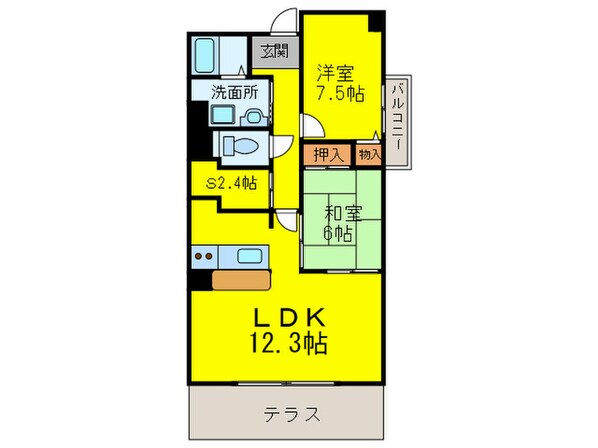 ラ．ソラ－ナの物件間取画像